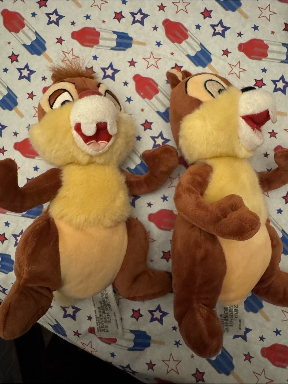 Plush Chipmunk Stuffed Toy - Brown and Yellow chip snd dale